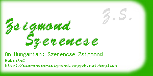 zsigmond szerencse business card